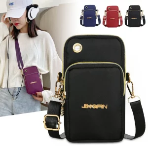 New Fashion Balloon Mobile Phone Crossbody Bags for Women Shoulder Bag Cell Phone Pouch With Headphone Plug 3 Layer Wallet 2024